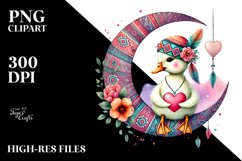 Colorful Boho Duck Holding Heart Product Image 2