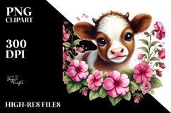 Cute Baby Gnome with Impatiens, Watercolor PNG Product Image 2