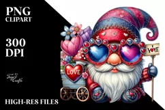 Valentines Gnome, I Love You PNG Product Image 2