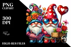 Valentines Gnome, I Love You PNG Product Image 2
