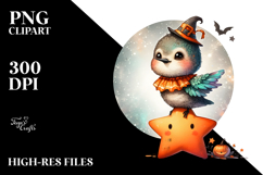Cute Halloween Baby Hummingbird PNG Product Image 2