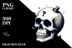 Funny Skull Digital Painting PNG Product Image 2