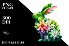 Abstract Vibrant Bunny PNG Product Image 3