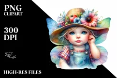 colorful Baby Fairy in Farmer's Hat Product Image 3