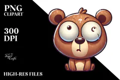 Whimsical Cartoon Bear, Transparent PNG Product Image 2
