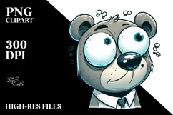 Whimsical Cartoon Bear, Transparent PNG Product Image 2