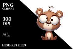 Funny Cartoon Bear, Transparent Vector Art Product Image 2