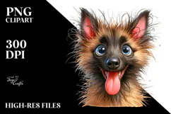 Cute Malinois with Big Eyes PNG Product Image 2