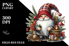 Detailed Christmas Gnome PNG Product Image 1