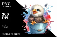 Colorful Bald Eagle Baby Bucket | Sublimation | Clipart Product Image 2