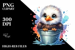 Colorful Bald Eagle Baby Bucket | Sublimation | Clipart Product Image 3