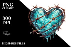 Heart Washed Watercolor Style PNG Product Image 2