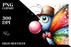 Quirky Colorful Butterfly Hat Blow Chewing Gum Product Image 3