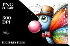 Quirky Colorful Butterfly Hat Blow Chewing Gum Product Image 3