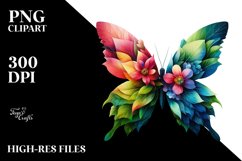 Abstract Vibrant Butterfly PNG Product Image 1