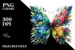 Abstract Vibrant Butterfly PNG Product Image 1