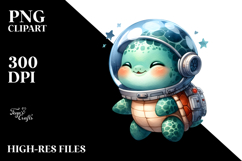astronaut baby turtle, PNG Product Image 2