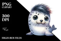 Happy Baby Seal for Halloween, PNG Product Image 2