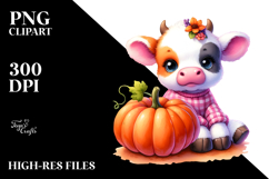 Baby Cow Pumpkin Clipart Product Image 2