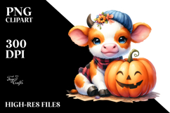 Baby Cow Pumpkin Clipart Product Image 2