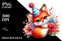Cute Baby Fox Party Hat Product Image 2