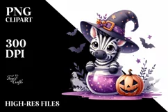 Cute Baby Zebra Halloween, High-Res PNG Product Image 1