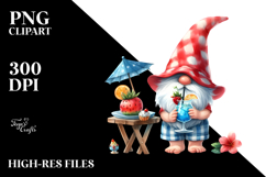 Whimsical Gnome Drinking Cocktail PNG Product Image 2