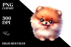 Crazy Furry Baby Pomeranian, PNG Product Image 2