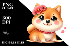Cute Shiba Inu Watercolor PNG Product Image 2