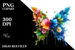 Abstract Vibrant Butterfly PNG Product Image 1