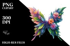 Abstract Vibrant Butterfly PNG Product Image 3