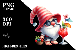 Whimsical Gnome in Summer Clothes, PNG Product Image 2
