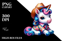 colorful Baby Unicorn in West Coast Swing Dancer Attire Product Image 2