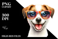 Funny Dog with Sunglasses PNG Product Image 2