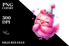 cute Baby Rooster with Party Hat PNG Product Image 2