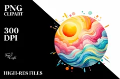 Colorful Simple Baby Sun | Sublimation Clipart Product Image 1