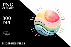 Colorful Simple Baby Sun | Sublimation Clipart Product Image 1