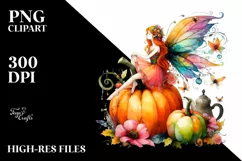 Simple Watercolor Vibrant Fairy PNG Product Image 1