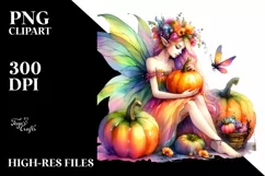 Simple Watercolor Vibrant Fairy PNG Product Image 1