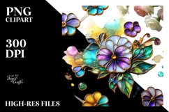 Watercolor Luxury Flower Splash Clipart Product Image 3