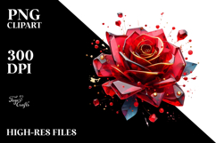Red Rose Watercolor Splash PNG Product Image 2