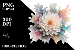 Abstract Pastel Glossy Chrysanthemum , 20 oz Tumbler Product Image 2
