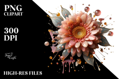 Glossy Gerbera, Watercolor PNG Product Image 2