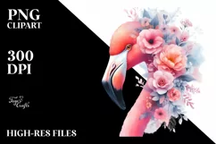 Pastel Watercolor Vibrant Flamingo Product Image 3