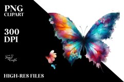 Abstract Watercolor Vibrant Butterfly Product Image 3