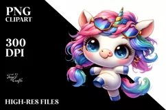 Dancing Baby Unicorn, Goofy and Expressive PNG Product Image 3