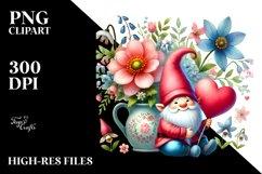 Colorful Adorned Gnome Holding Heart Product Image 2