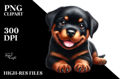 Happy Rottweiler, Transparent PNG Product Image 2