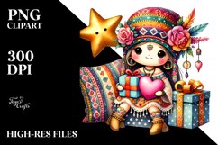 Gift with Heart on Star PNG Product Image 2