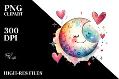 Scribbled Moon PNG Product Image 2